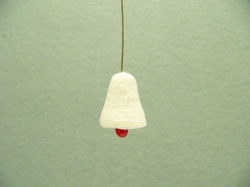 Zvonek bílý s pestíkem - Ø 25mm