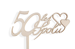 50 let spolu - zlatá svatba 66x136mm