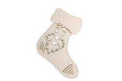 Wooden ornament christmas stock 115x85mm