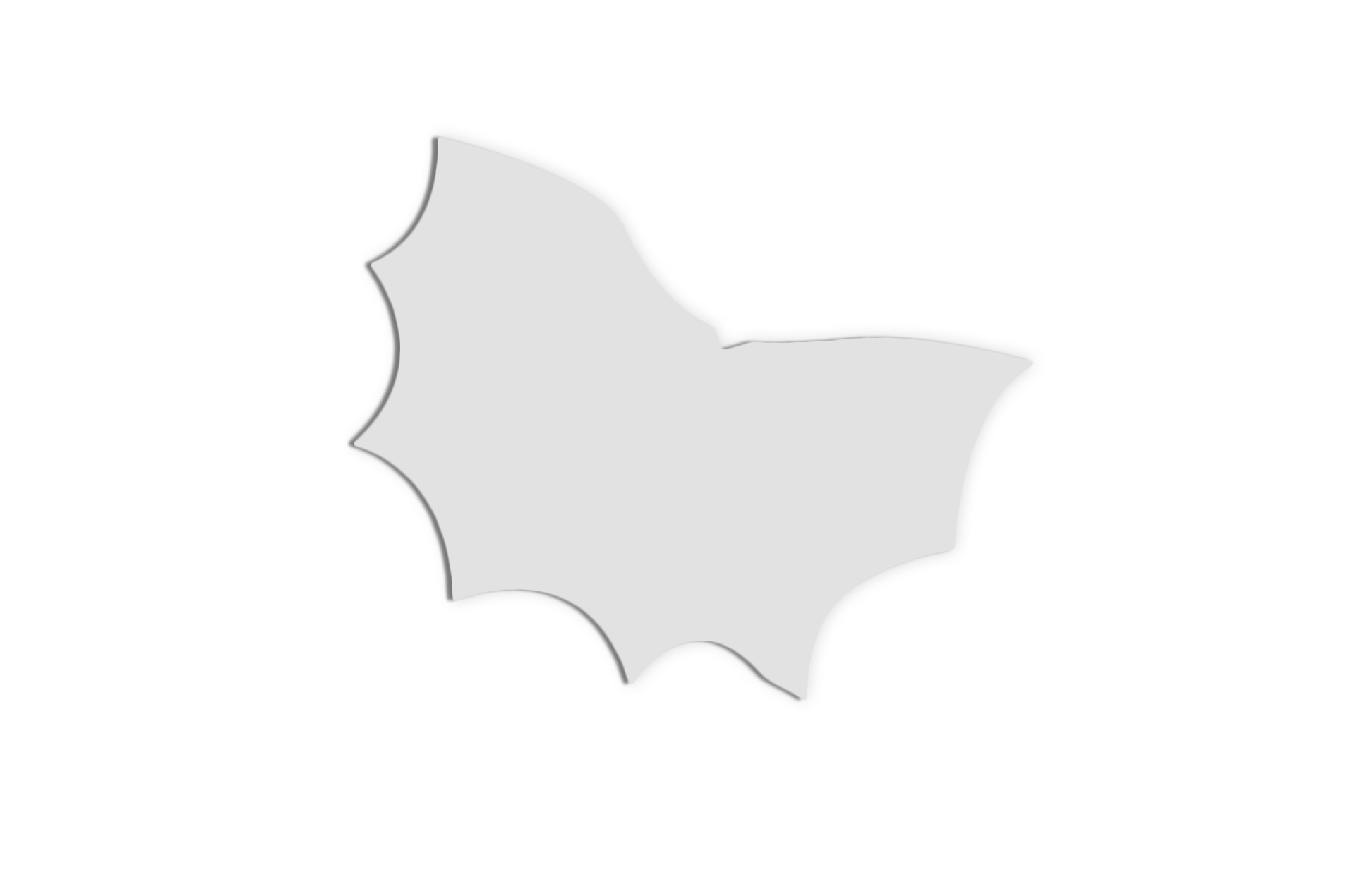 Paper bat wings 66x50mm, 50 pcs
